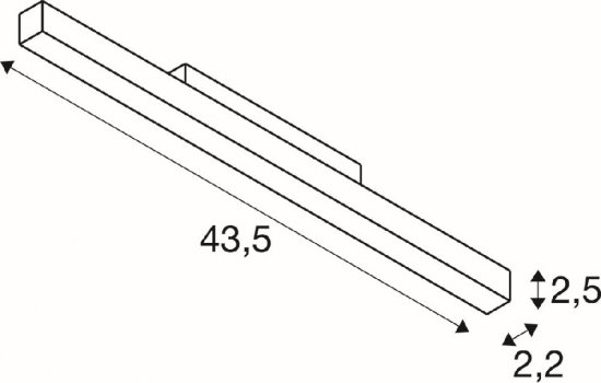 SLV IN-LINE 44 48V TRACK Darklight Reflector DALI Spot schwarz 14W 1230lm 3000K CRI90 35°