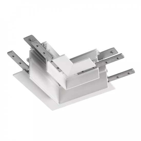 SLV L-Verbinder mechanisch 48V TRACK für Einbauschiene tief rechts weiß