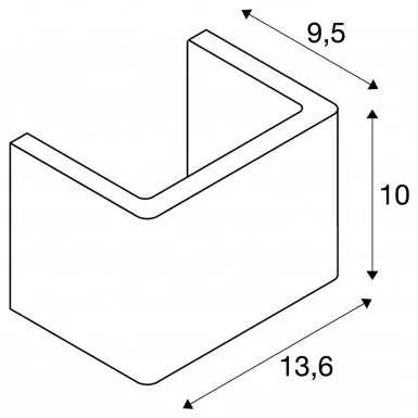 SLV Mana Leuchtenschirm B/H/T 13,5/10/9,9 cm Gips weiß