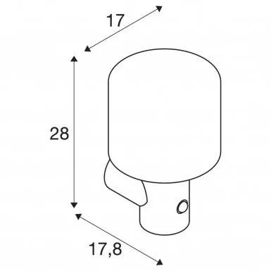 SLV Ovalisk Sensor Outdoor LED Wandaufbauleuchte anthrazit CCT switch 3000/4000K