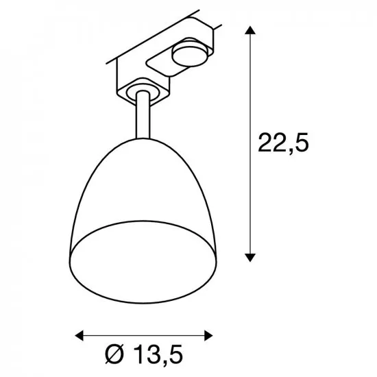 SLV Para Cone 14 QPAR51 3 Phasen System Leuchte weiß/gold