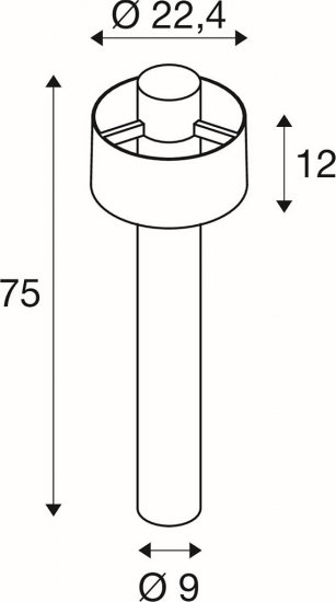 SLV Photoni Cyl Pole 75 Stehleuchte E27 1x max. 13W rost_4