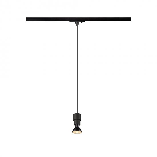 SLV Puri 2.0 1-Phasen System Pendelleuchte GU10 Pendellänge 200cm 1x max. 6W schwarz