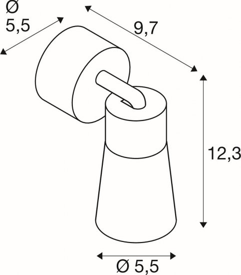 SLV Puri 2.0 Cone Wand- und Deckenaufbauleuchte 1x max. 6W GU10 schwarz_2