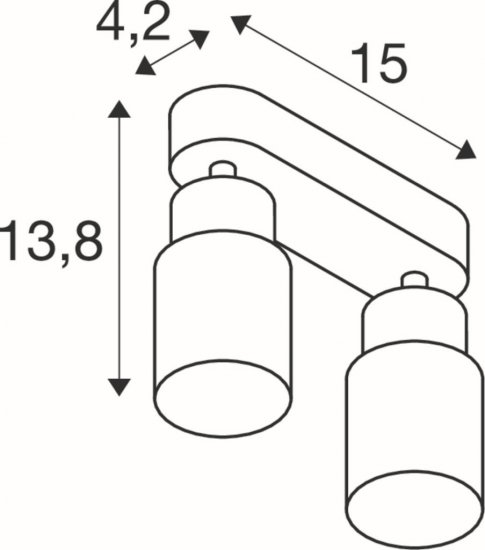 SLV Puri 2.0 Tube Wand- und Deckenaufbauleuchte long 2x max. 6W GU10 weiß_2