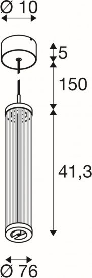 SLV Quimera Pendelleuchte Pendellänge 150 cm 2700/3000K PHASE gebürstet messing