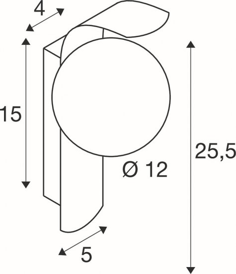 SLV Sun Wandaufbauleuchte rund 1x max. 40W LED-Leuchtmittel G9 Phase schwarz_6