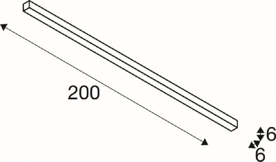 SLV Q-LINE® LED Indoor Deckenaufbauleuchte, 2m, BAP, weiß, 3000K