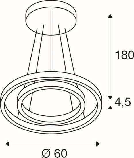 SLV One Double Pendelleuchte messing 35W 2700/3000K 130°