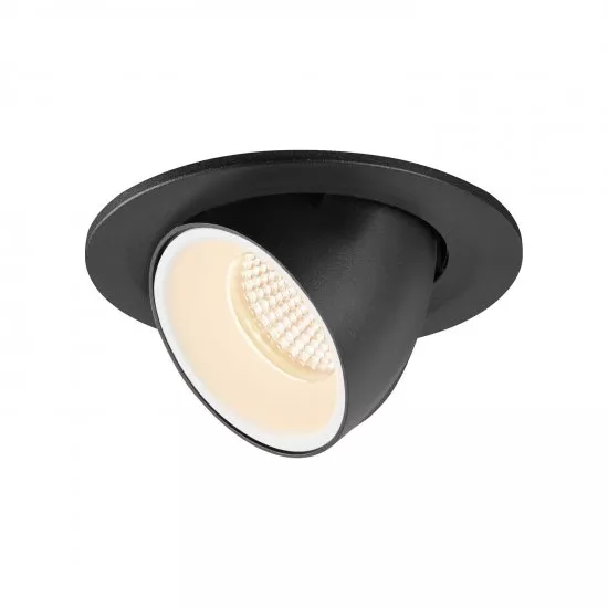 SLV Numinos Gimble S LED Deckeneinbauleuchte 8,6W 720lm 2700K 55° dreh- und schwenkbar schwarz/weiß