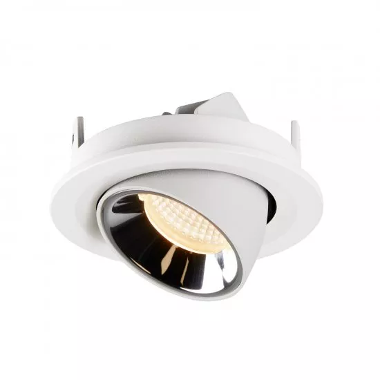 SLV Numinos Gimble S LED Deckeneinbauleuchte 8,6W 690lm 2700K 20° dreh- und schwenkbar weiß/chrom
