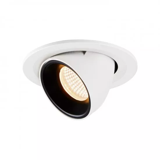 SLV Numinos Gimble S LED Deckeneinbauleuchte 8,6W 670lm 2700K 55° dreh- und schwenkbar weiß/schwarz