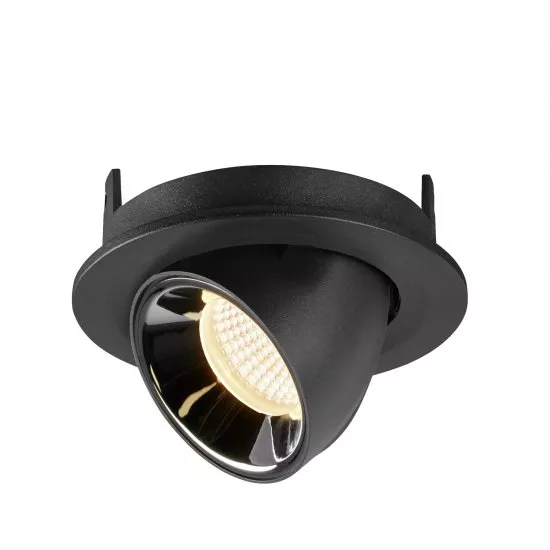 SLV Numinos Gimble S LED Deckeneinbauleuchte 8,6W 690lm 2700K 55° dreh- und schwenkbar schwarz/chrom