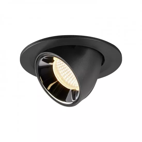 SLV Numinos Gimble S LED Deckeneinbauleuchte 8,6W 700lm 3000K 55° dreh- und schwenkbar schwarz/chrom