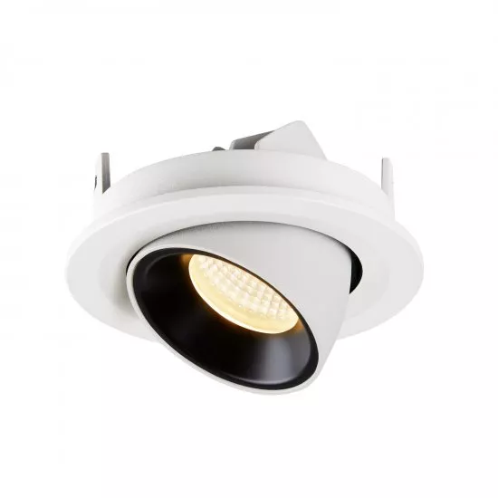 SLV Numinos Gimble S LED Deckeneinbauleuchte 8,6W 690lm 3000K 55° dreh- und schwenkbar weiß/schwarz