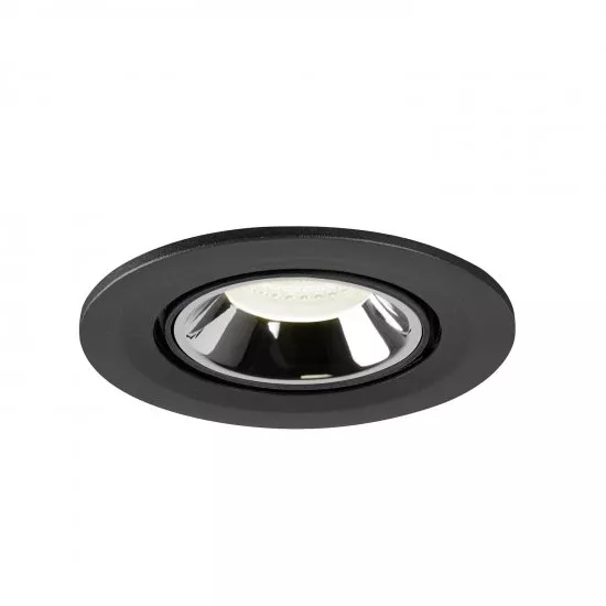 SLV Numinos Gimble S LED Deckeneinbauleuchte 8,6W 750lm 4000K 55° dreh- und schwenkbar schwarz/chrom