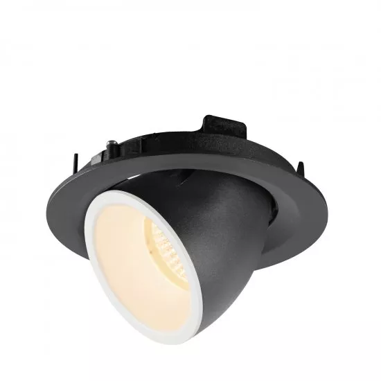 SLV Numinos Gimble M LED Deckeneinbauleuchte 17,5W 1600lm 2700K 20° dreh- und schwenkbar schwarz/weiß