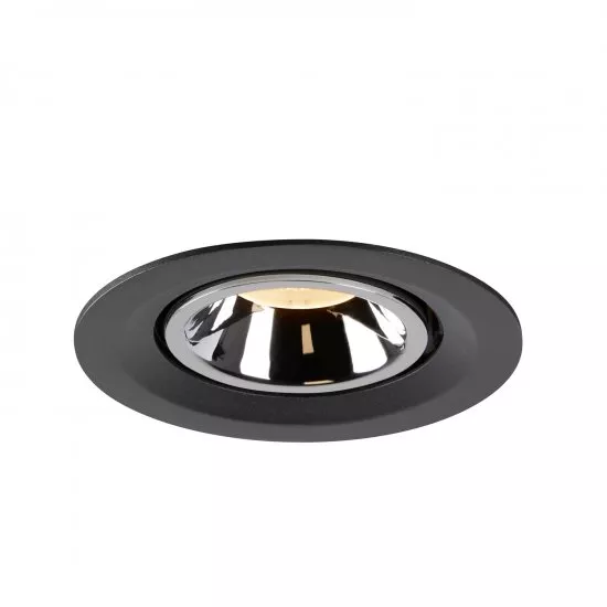 SLV Numinos Gimble M LED Deckeneinbauleuchte 17,5W 1550lm 2700K 20° dreh- und schwenkbar schwarz/chrom
