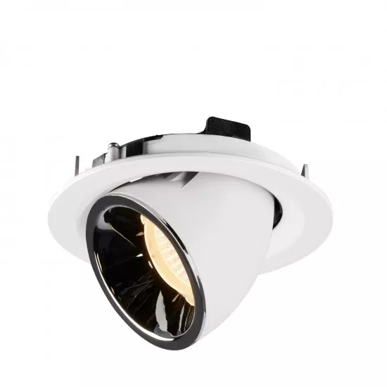 SLV Numinos Gimble M LED Deckeneinbauleuchte 17,5W 1550lm 2700K 20° dreh- und schwenkbar weiß/chrom