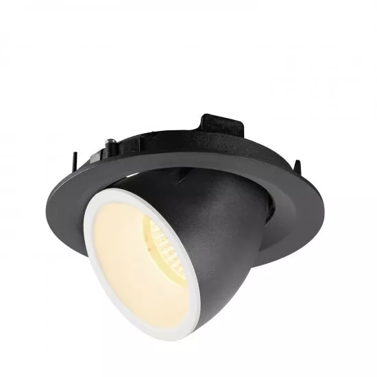 SLV Numinos Gimble M LED Deckeneinbauleuchte 17,5W 1600lm 3000K 40° dreh- und schwenkbar schwarz/weiß