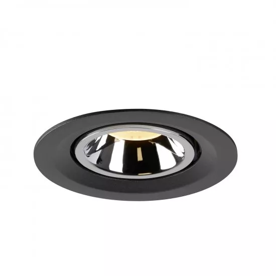 SLV Numinos Gimble M LED Deckeneinbauleuchte 17,5W 1550lm 3000K 40° dreh- und schwenkbar schwarz/chrom