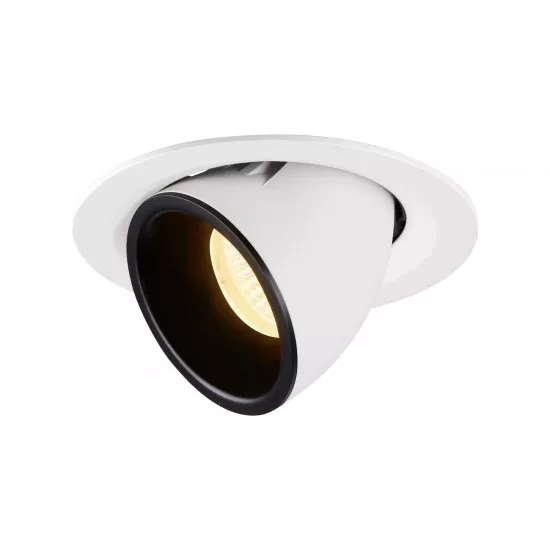 SLV Numinos Gimble M LED Deckeneinbauleuchte 17,5W 1500lm 3000K 20° dreh- und schwenkbar weiß/schwarz
