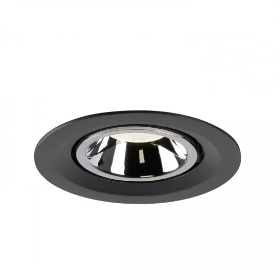 SLV Numinos Gimble M LED Deckeneinbauleuchte 17,5W 1660lm 4000K 20° dreh- und schwenkbar schwarz/chrom