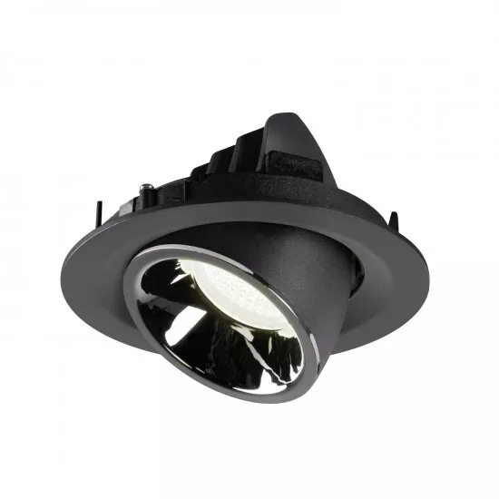SLV Numinos Gimble M LED Deckeneinbauleuchte 17,5W 1660lm 4000K 40° dreh- und schwenkbar schwarz/chrom