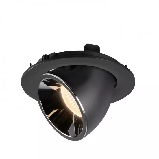 SLV Numinos Gimble L LED Deckeneinbauleuchte 25,4W 2150lm 2700K 20° dreh- und schwenkbar schwarz/chrom