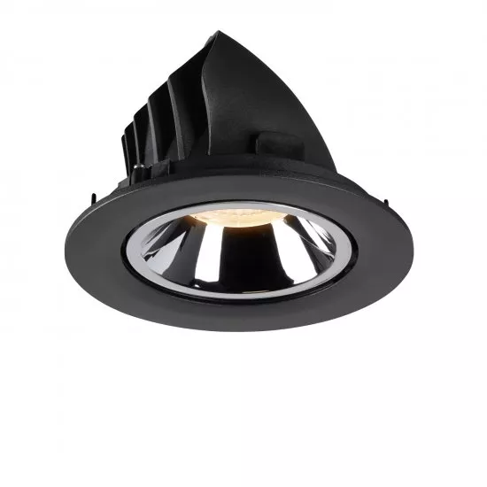 SLV Numinos Gimble L LED Deckeneinbauleuchte 25,4W 2150lm 2700K 40° dreh- und schwenkbar schwarz/chrom