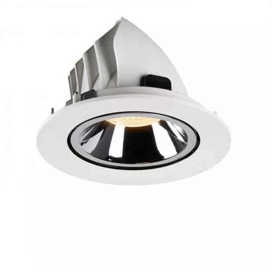 SLV Numinos Gimble L LED Deckeneinbauleuchte 25,4W 2150lm 2700K 20° dreh- und schwenkbar weiß/chrom