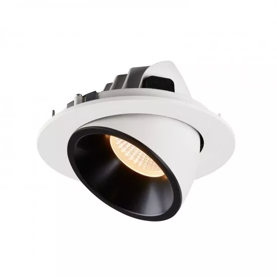 SLV Numinos Gimble L LED Deckeneinbauleuchte 25,4W 2150lm 2700K 55° dreh- und schwenkbar weiß/schwarz