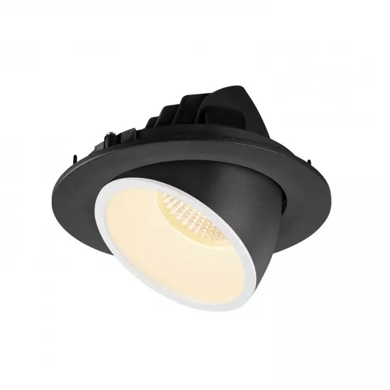 SLV Numinos Gimble L LED Deckeneinbauleuchte 25,4W 2300lm 3000K 20° dreh- und schwenkbar schwarz/weiß