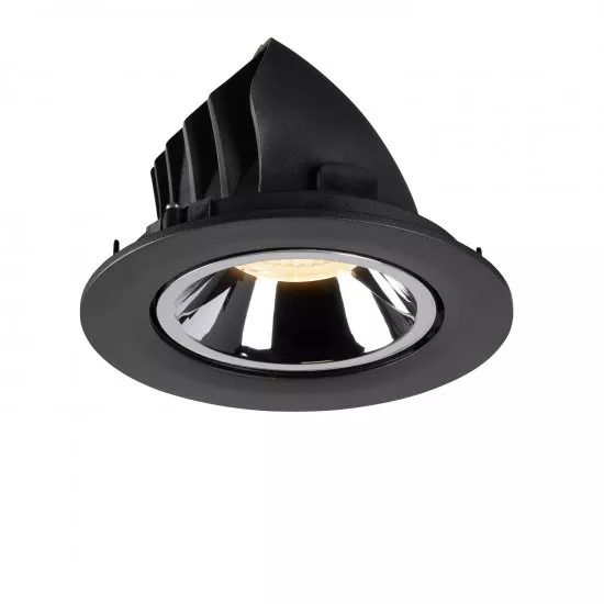 SLV Numinos Gimble L LED Deckeneinbauleuchte 25,4W 2200lm 3000K 20° dreh- und schwenkbar schwarz/chrom