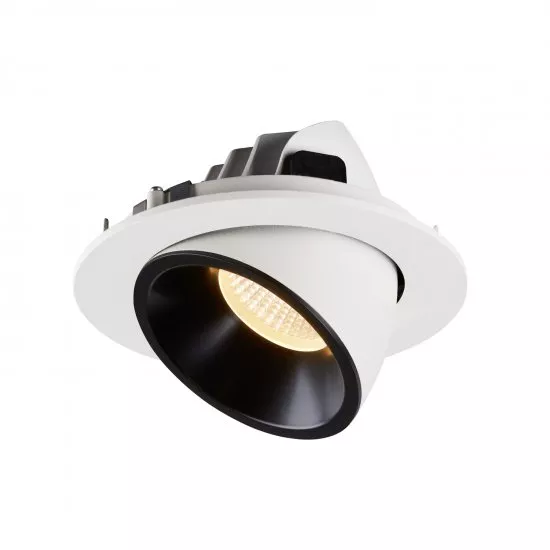 SLV Numinos Gimble L LED Deckeneinbauleuchte 25,4W 2150lm 3000K 20° dreh- und schwenkbar weiß/schwarz