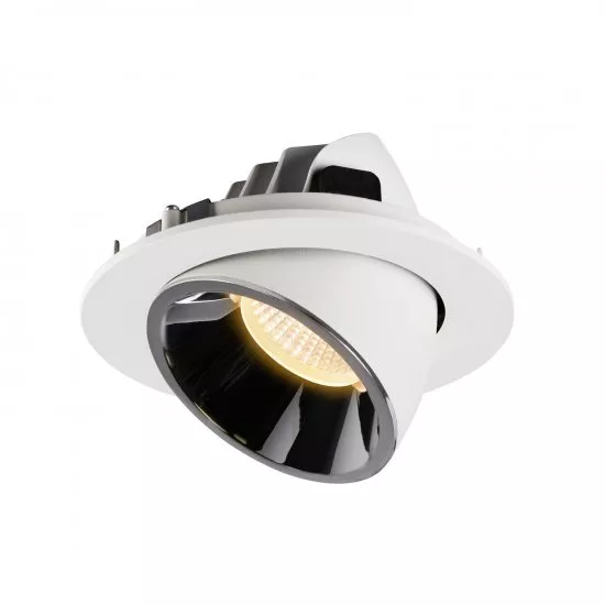 SLV Numinos Gimble L LED Deckeneinbauleuchte 25,4W 2200lm 3000K 20° dreh- und schwenkbar weiß/chrom