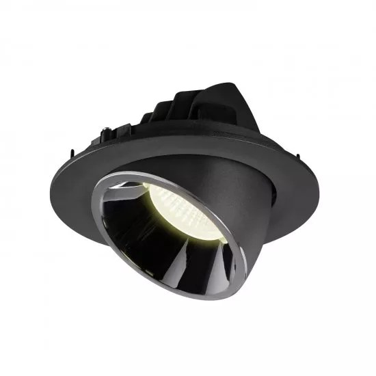 SLV Numinos Gimble L LED Deckeneinbauleuchte 25,4W 2350lm 4000K 20° dreh- und schwenkbar schwarz/chrom