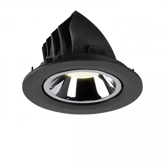 SLV Numinos Gimble L LED Deckeneinbauleuchte 25,4W 2350lm 4000K 40° dreh- und schwenkbar schwarz/chrom