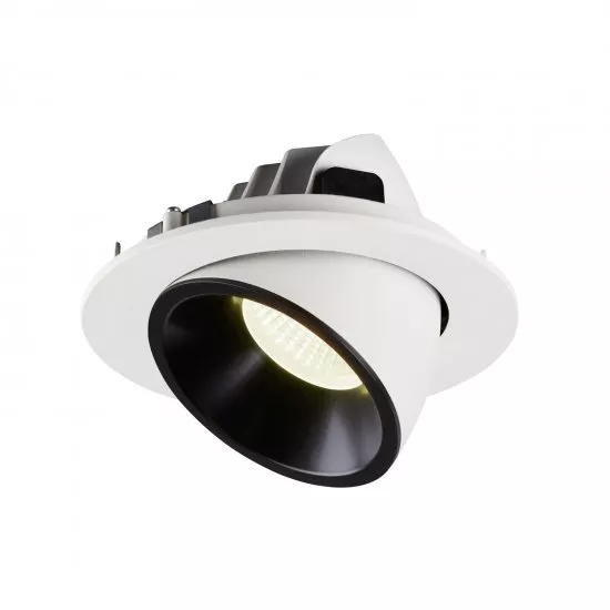 SLV Numinos Gimble L LED Deckeneinbauleuchte 25,4W 2350lm 4000K 40° dreh- und schwenkbar weiß/schwarz