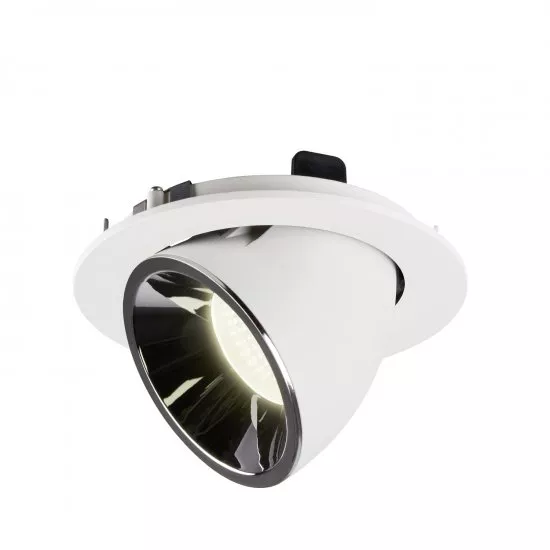 SLV Numinos Gimble L LED Deckeneinbauleuchte 25,4W 2350lm 4000K 40° dreh- und schwenkbar weiß/chrom