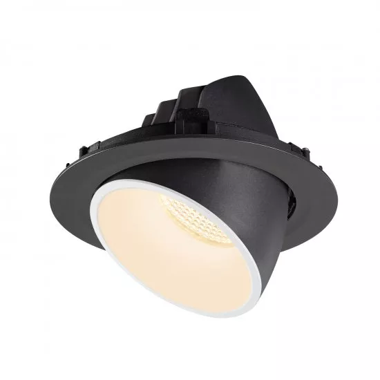 SLV Numinos Gimble XL LED Deckeneinbauleuchte 37,4W 3500lm 2700K 20° dreh- und schwenkbar schwarz/weiß