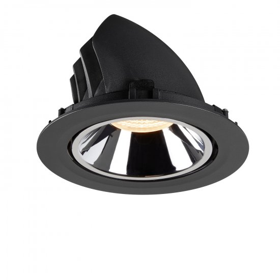 SLV Numinos Gimble XL LED Deckeneinbauleuchte 37,4W 3400lm 2700K 40° dreh- und schwenkbar schwarz/chrom