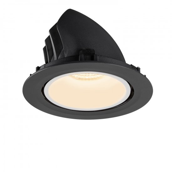 SLV Numinos Gimble XL LED Deckeneinbauleuchte 37,4W 3500lm 2700K 55° dreh- und schwenkbar schwarz/weiß