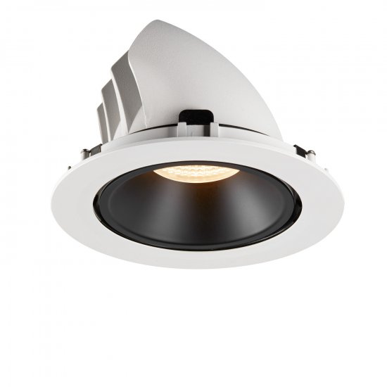 SLV Numinos Gimble XL LED Deckeneinbauleuchte 37,4W 3300lm 2700K 40° dreh- und schwenkbar weiß/schwarz