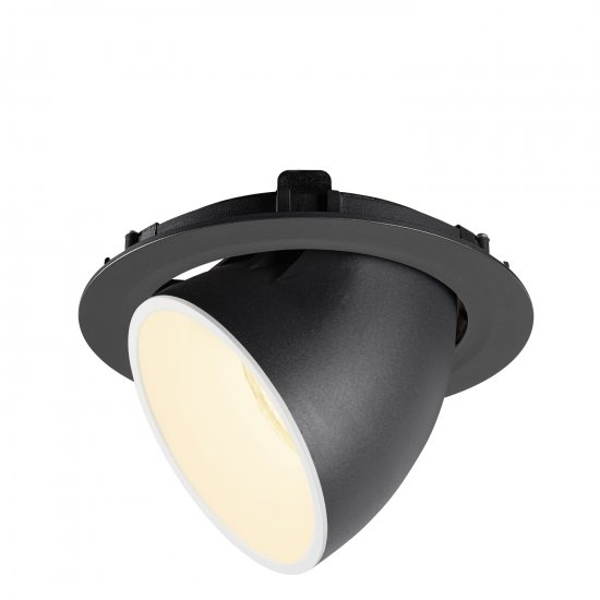 SLV Numinos Gimble XL LED Deckeneinbauleuchte 37,4W 3550lm 3000K 20° dreh- und schwenkbar schwarz/weiß