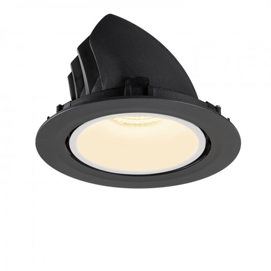 SLV Numinos Gimble XL LED Deckeneinbauleuchte 37,4W 3550lm 3000K 20° dreh- und schwenkbar schwarz/weiß