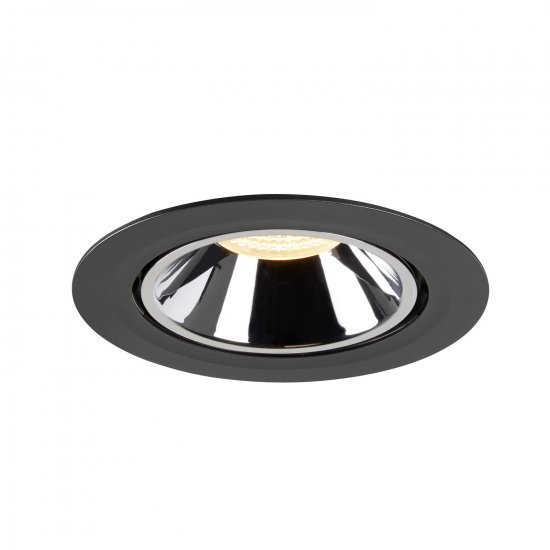 SLV Numinos Gimble XL LED Deckeneinbauleuchte 37,4W 3500lm 3000K 20° dreh- und schwenkbar schwarz/chrom