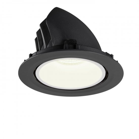 SLV Numinos Gimble XL LED Deckeneinbauleuchte 37,4W 3800lm 4000K 20° dreh- und schwenkbar schwarz/weiß