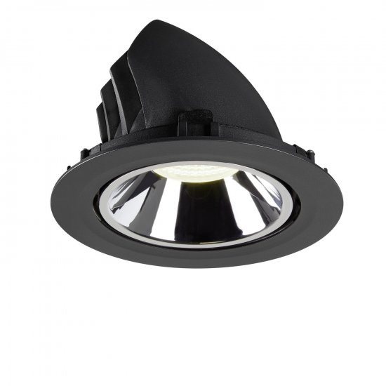 SLV Numinos Gimble XL LED Deckeneinbauleuchte 37,4W 3750lm 4000K 20° dreh- und schwenkbar schwarz/chrom