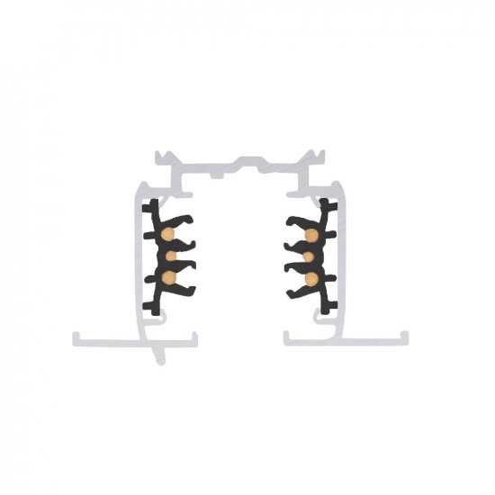 SLV S-Track 3-Phasen-Einbauschiene DALI Phase 1m schwarz